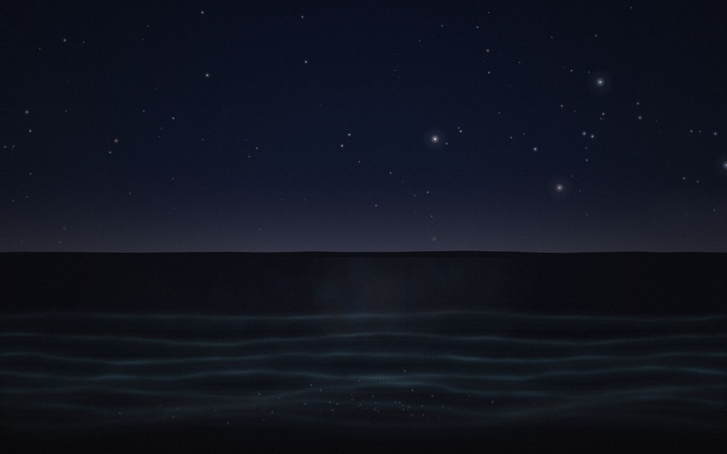 Simulated sky over Green Patch, rendered by the Front Row simulator