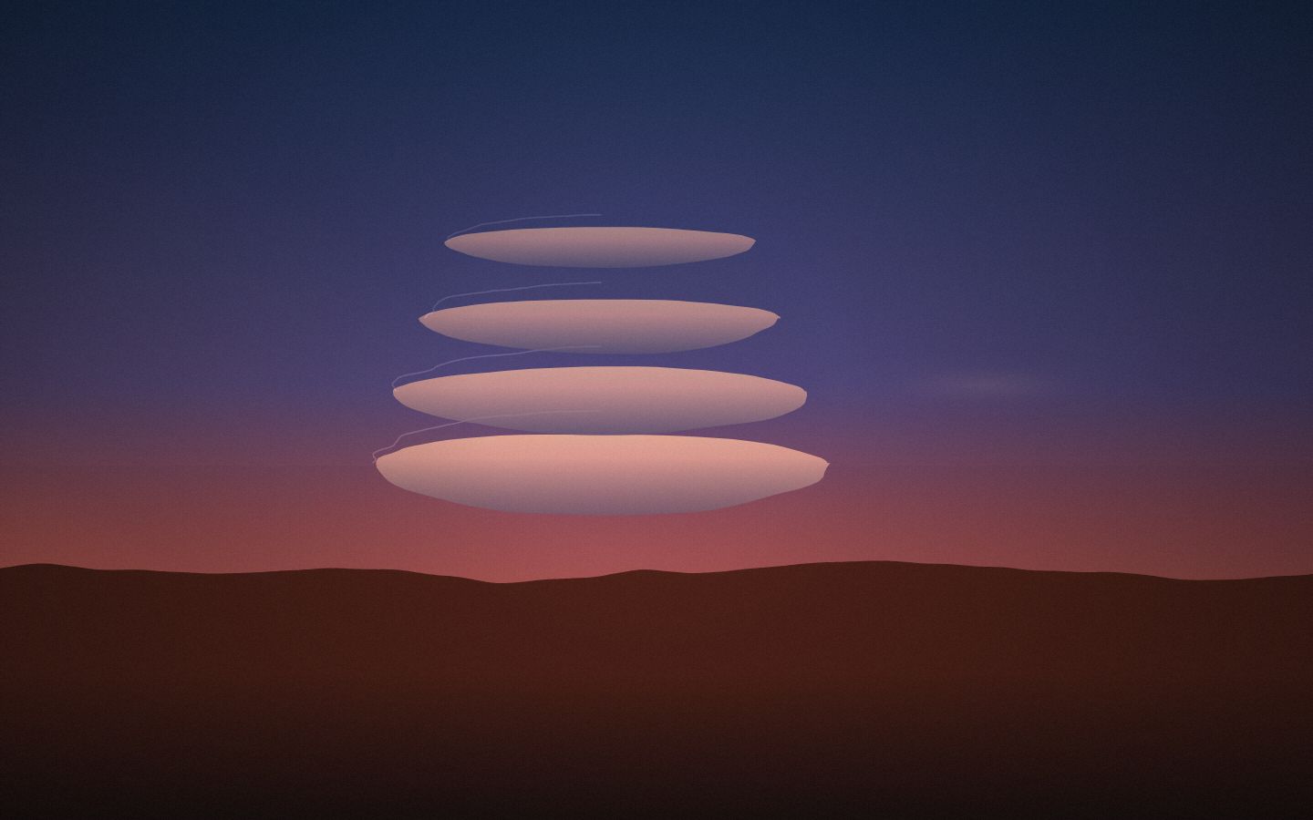 Simulated sky over Mount John Summit, rendered by the Front Row simulator