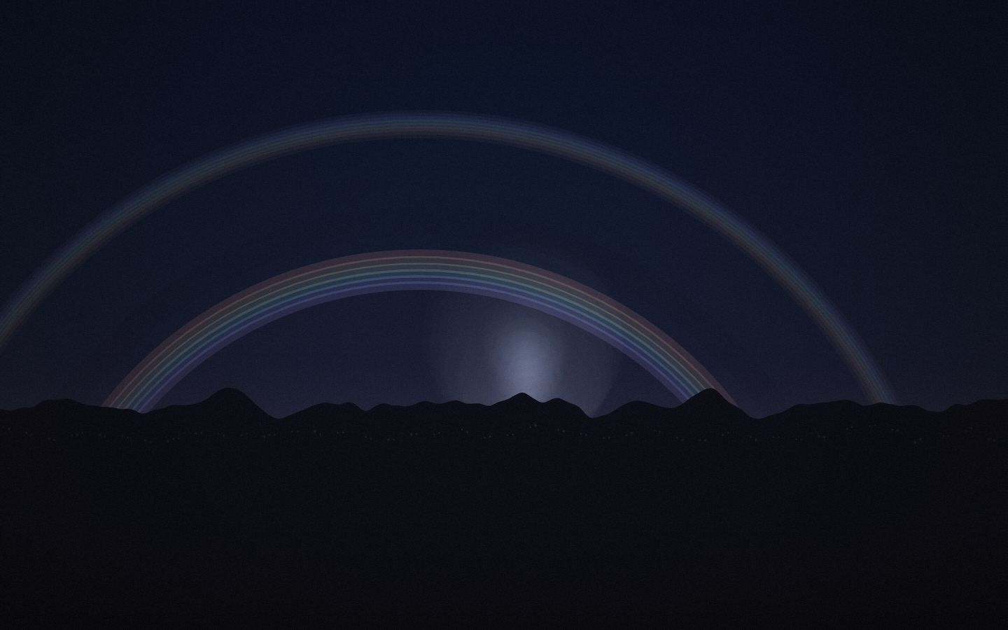 Simulated sky over Victoria Falls Bridge, rendered by the Front Row simulator