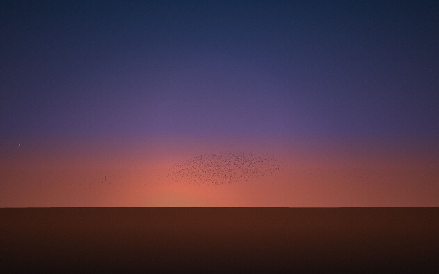 Simulated sky over Catcott Lows, rendered by the Front Row simulator