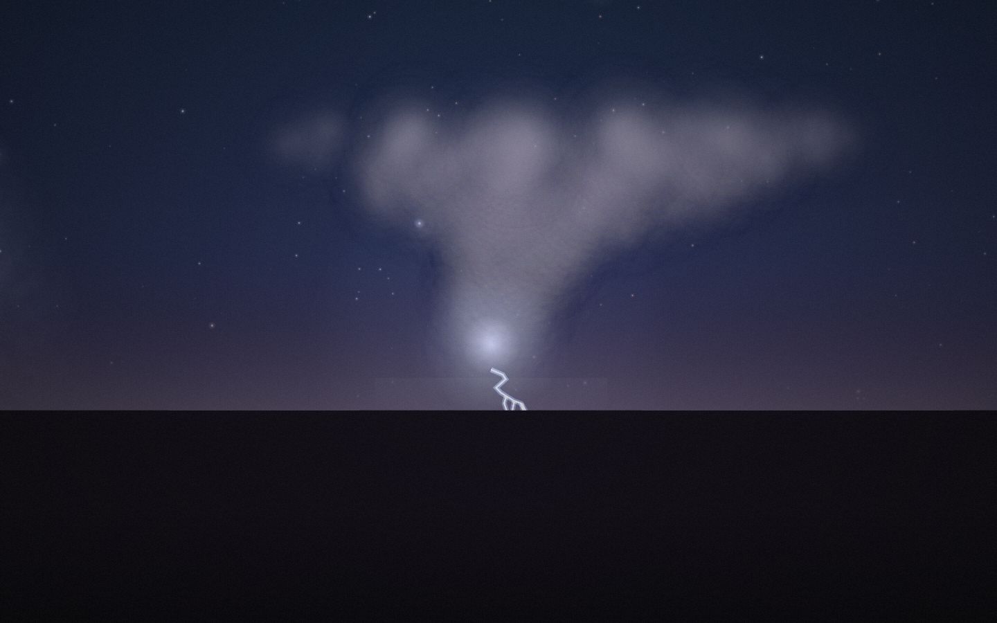 Simulated sky over Willcox Playa, rendered by the Front Row simulator